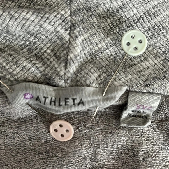 Athleta Studio Wrap Draped Cardigan Heathered Gray - Size XXS - Picture 5 of 7